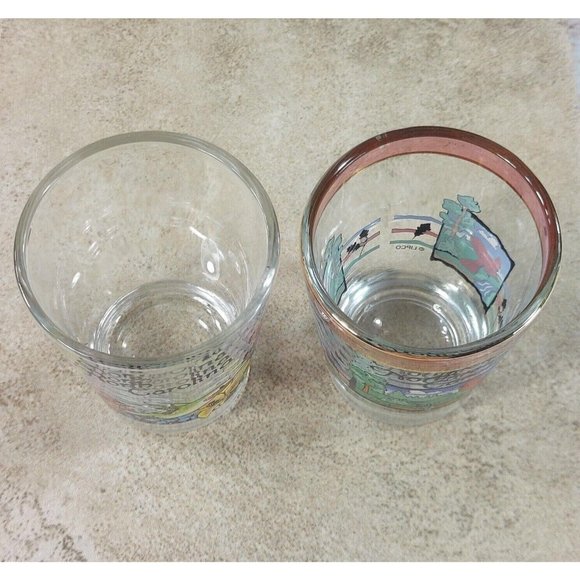 North Caroline Shot Glass Set of 2 Red Yellow Bird Souvenir Travel Memorabilia - Picture 12 of 12